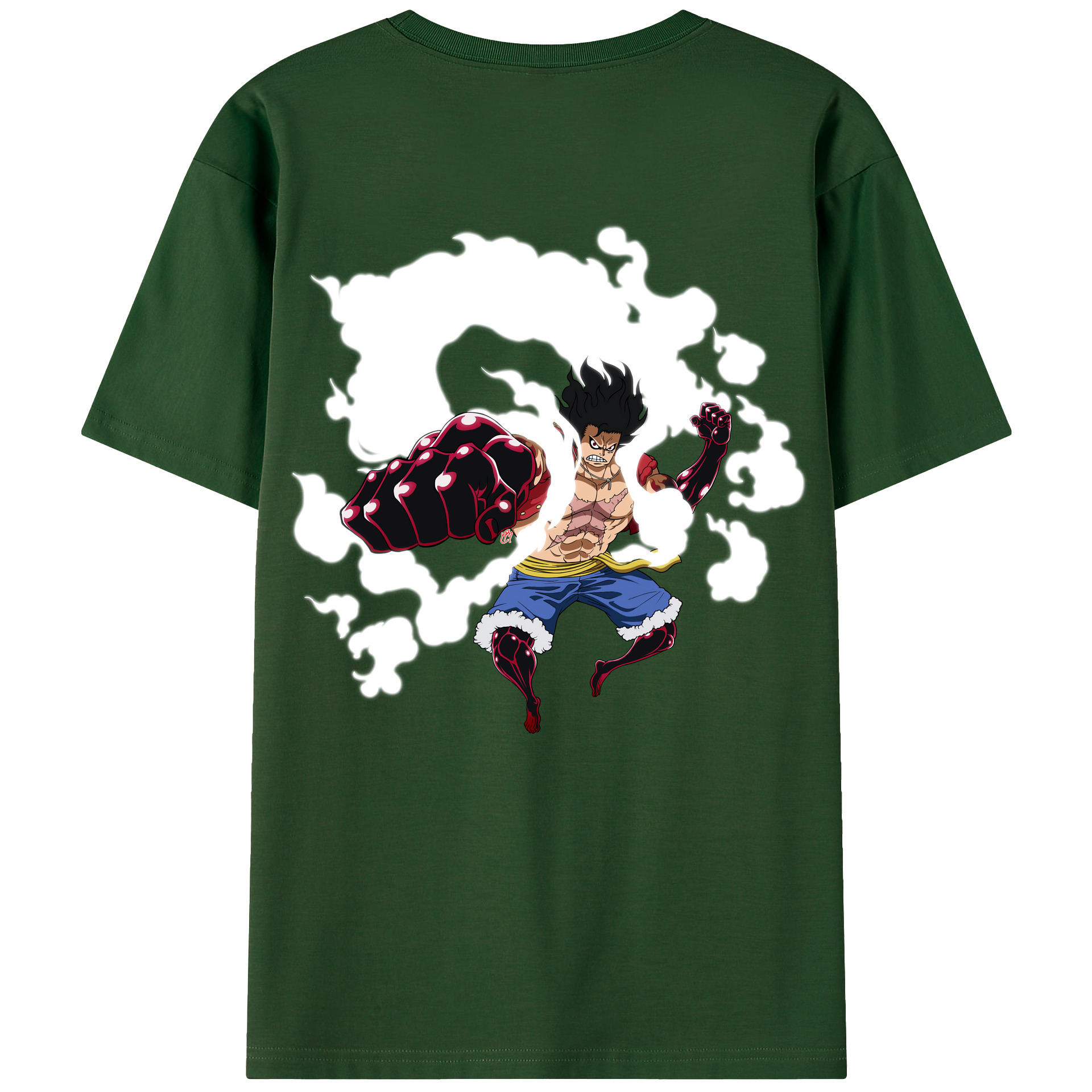 ワンピース モンキー・D・ルフィ ONE PIECE Monkey D. Luffy 綿100％半袖Tシャツ（背面プリント）